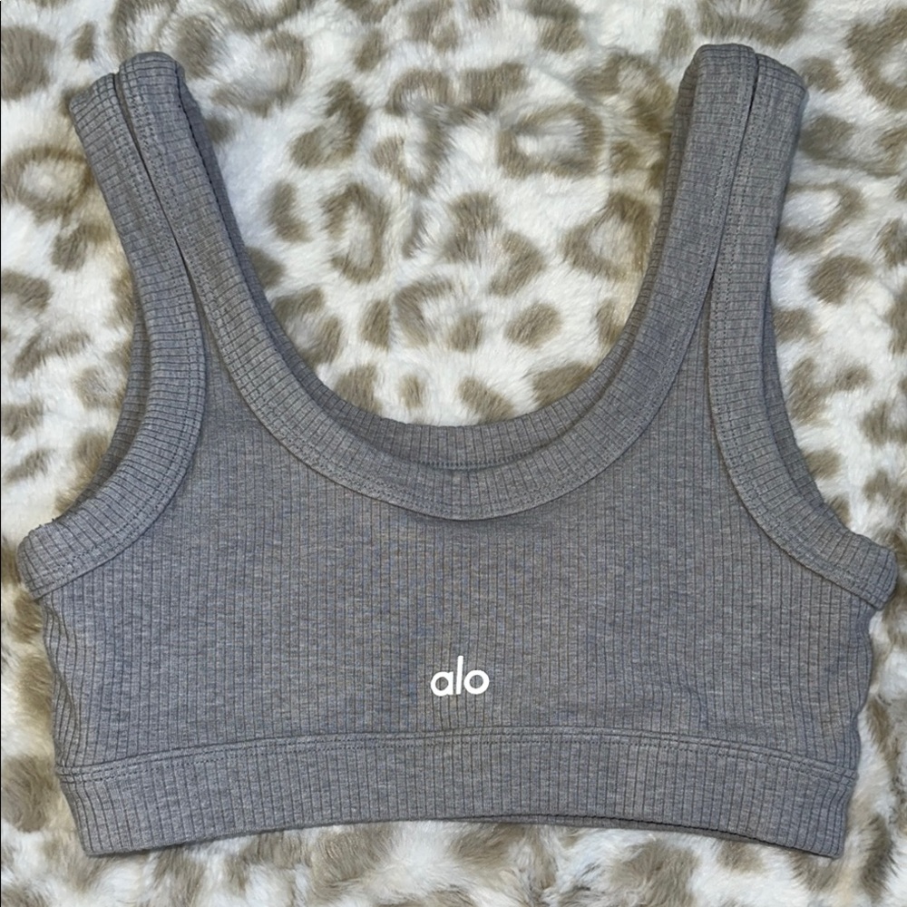 ALO Yoga Gray Sports Bra